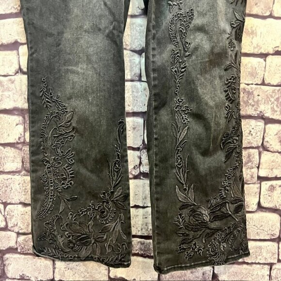 Chico's So Slimming Black Girlfriend Flare Style Jeans Size 16 - Picture 4 of 9